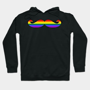 Funny Gay Pride Flag Imperial Mustache Hoodie